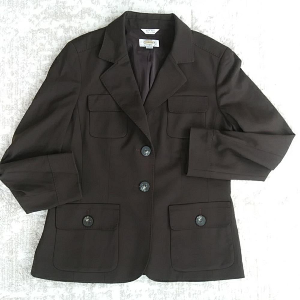 Talbots Stretch Wool Lined Two Button Blazer 10p … - image 1